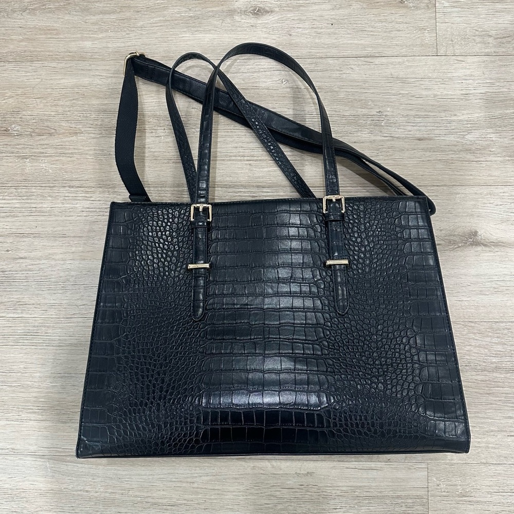 Crocodile Leather Large Tote